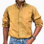 Men Shirt | Button-down collar with full-length button fastening