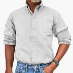 Men Shirt | Button-down collar with full-length button fastening