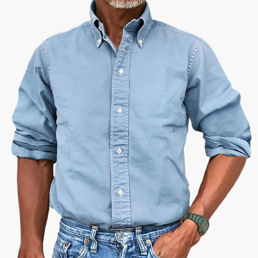Men Shirt | Button-down collar with full-length button fastening