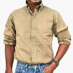Men Shirt | Button-down collar with full-length button fastening