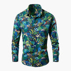 Men Shirt | Long Sleeve with Floral Print and Button Front