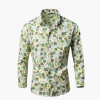Men Shirt | Long Sleeve with Floral Print and Button Front