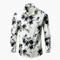 Men Shirt | Long Sleeve with Floral Print and Button Front