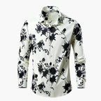 Men Shirt | Long Sleeve with Floral Print and Button Front