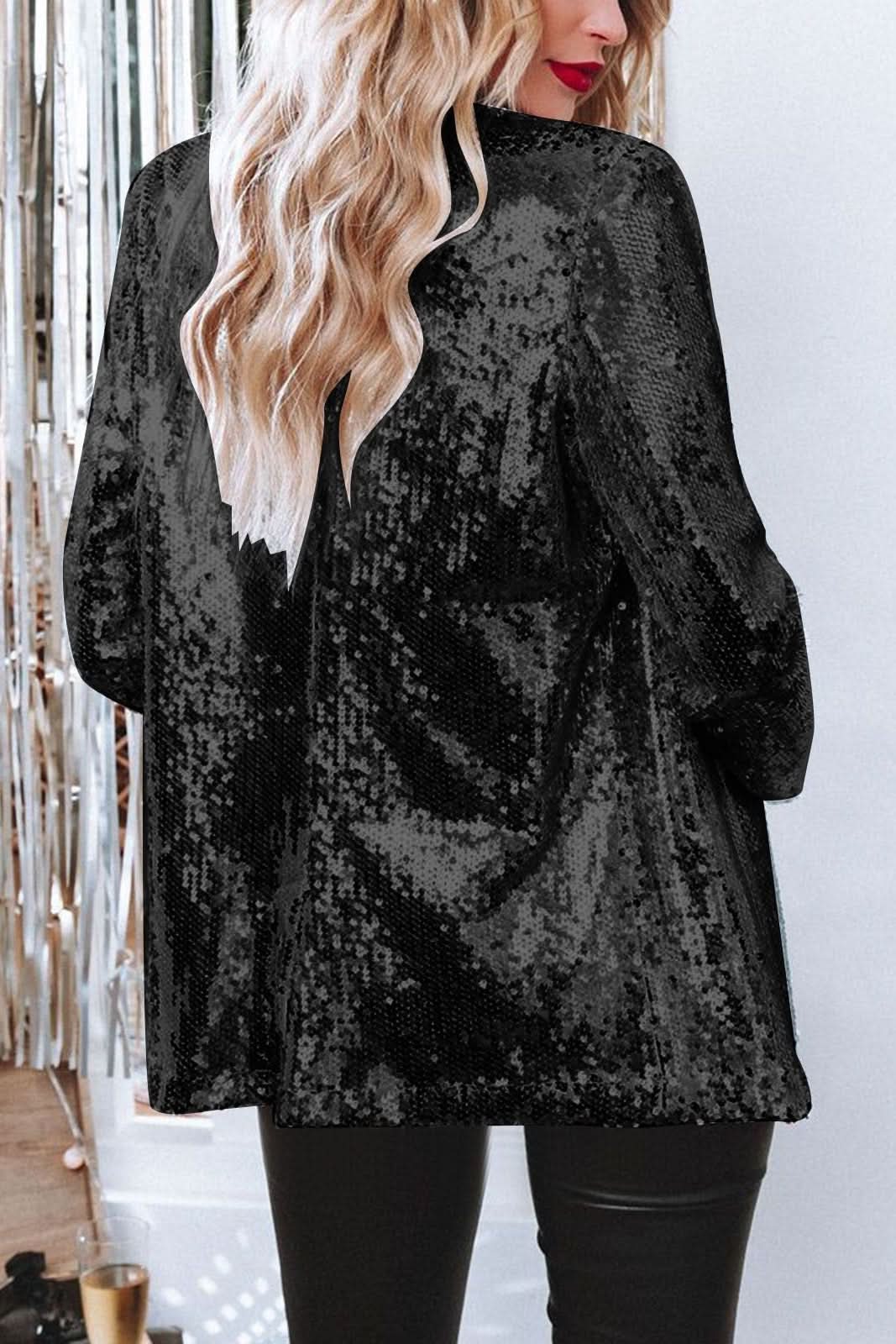 Silver Sequin Tailored Blazer for Women | Evening and Party Occasions
