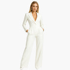 Women Jumpsuit | Wrap Front with Structured Waist and Wide Leg