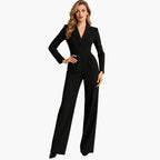 Women Jumpsuit | Wrap Front with Structured Waist and Wide Leg