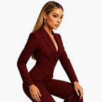 Women Jumpsuit | Wrap Front with Structured Waist and Wide Leg
