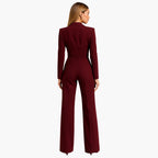 Women Jumpsuit | Wrap Front with Structured Waist and Wide Leg