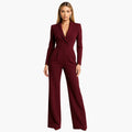 Women Jumpsuit | Wrap Front with Structured Waist and Wide Leg