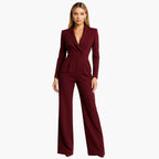 Women Jumpsuit | Wrap Front with Structured Waist and Wide Leg
