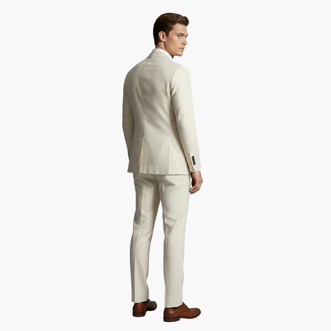 Men Blazer | Notch Lapel with Button Closure and Flap Pockets