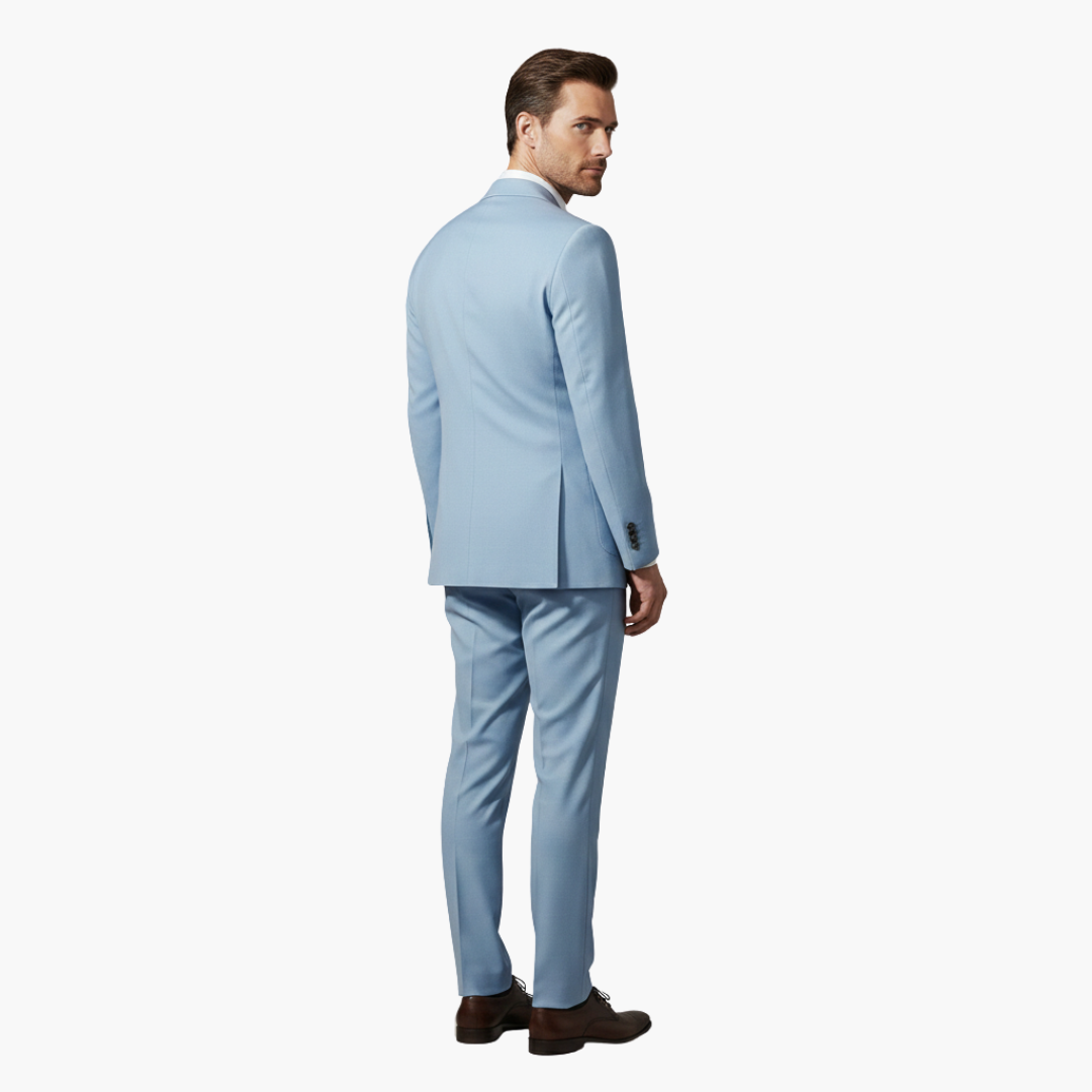Men Blazer | Notch Lapel with Button Closure and Flap Pockets