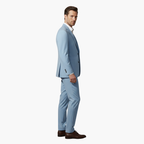 Men Blazer | Notch Lapel with Button Closure and Flap Pockets