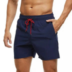 Men's Quick-Dry Swim Shorts with Elastic Waistband