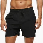 Men's Quick-Dry Swim Shorts with Elastic Waistband