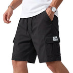 Men's Cargo Shorts with Elasticated Waist and Drawstring for Men