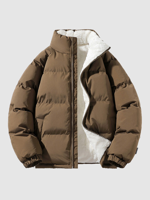 Men's Padded Winter Jacket with Quilted Lightweight Fill