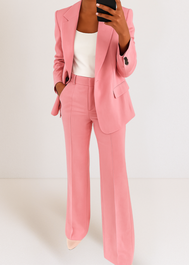 Blue Tailored Blazer Trouser Coord Set for Women | Two Piece Set