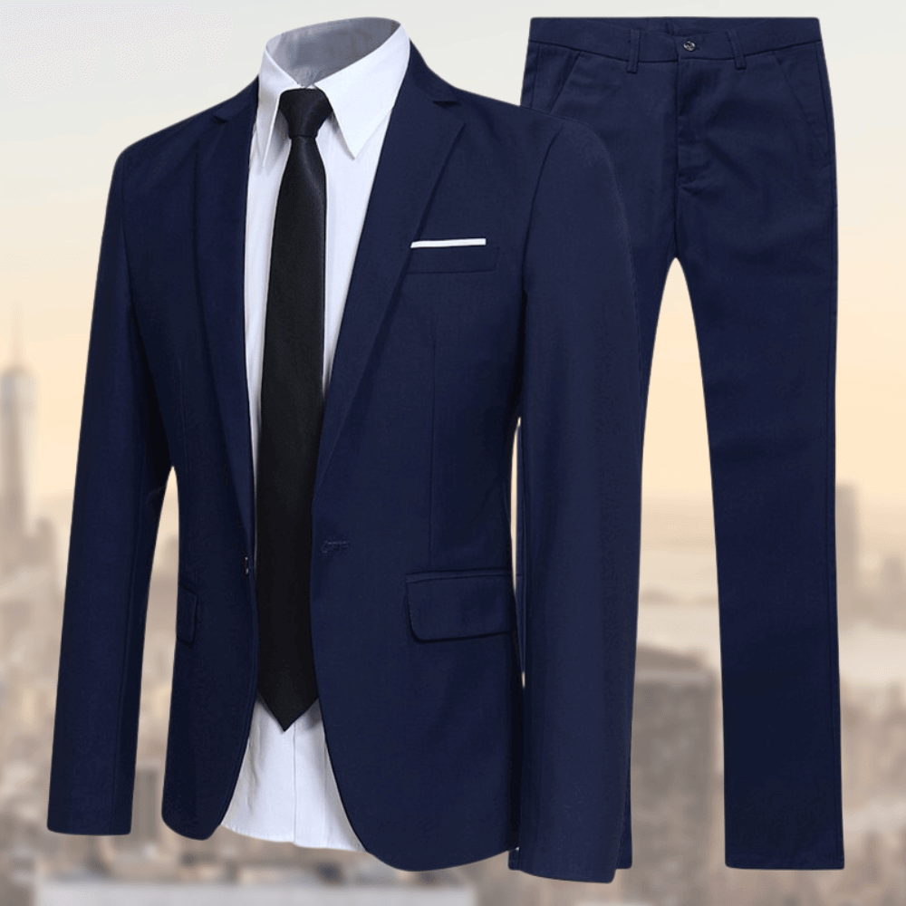 Dark Navy Slim Fit Two-Piece Suit for Men