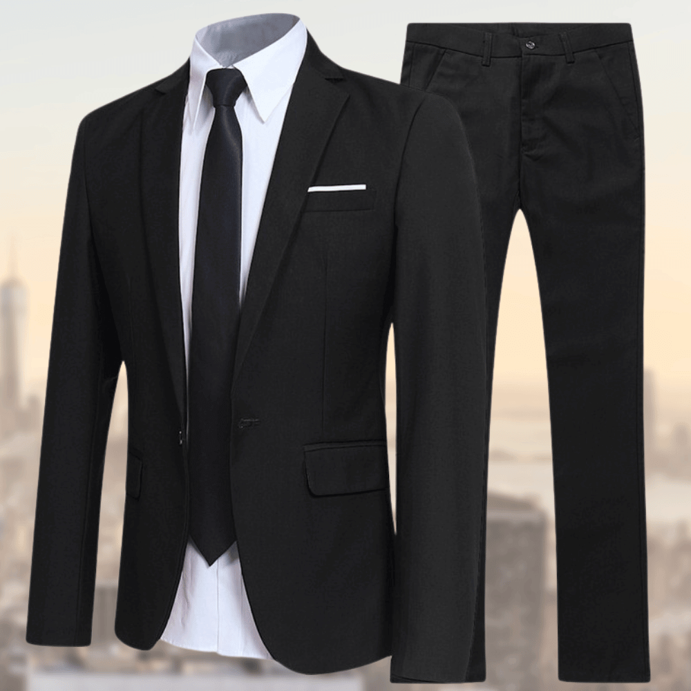 Dark Navy Slim Fit Two-Piece Suit for Men