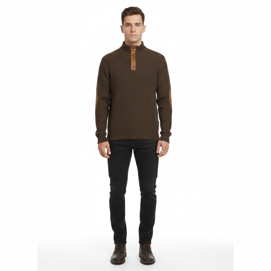 Men’s Knit Sweater | Ribbed Construction