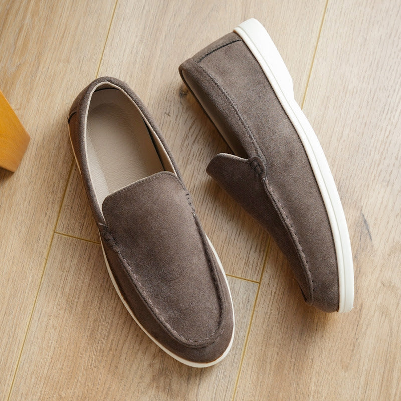 Men's Slip-On Loafers with Round Toe for Everyday Wear