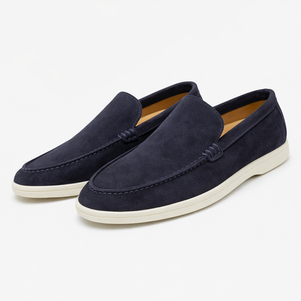 Suede-Look Slip-On Loafers for Men