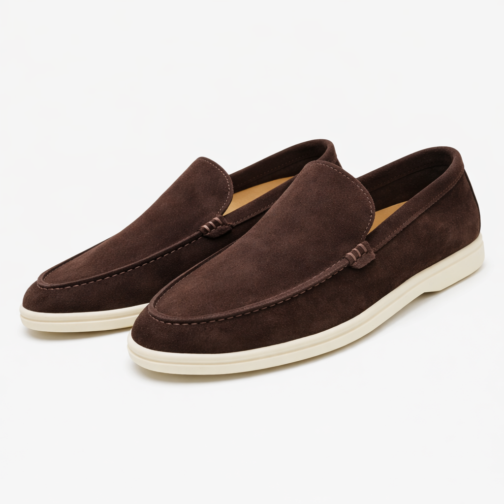 Suede-Look Slip-On Loafers for Men