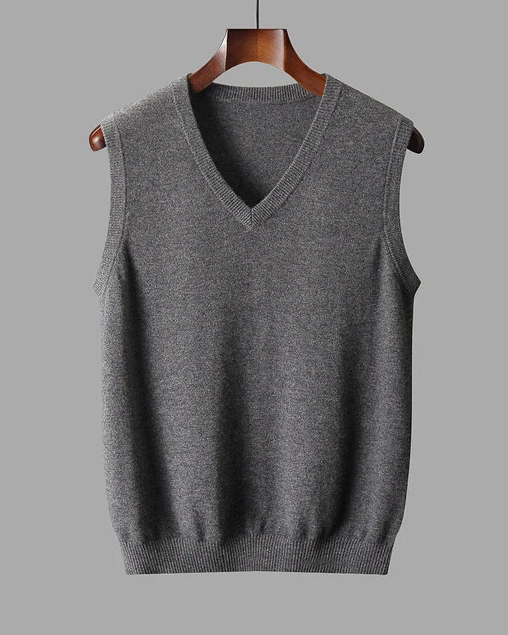 Fine Knit V-Neck Sleeveless Jumper for Men | Autumn Winter Collection