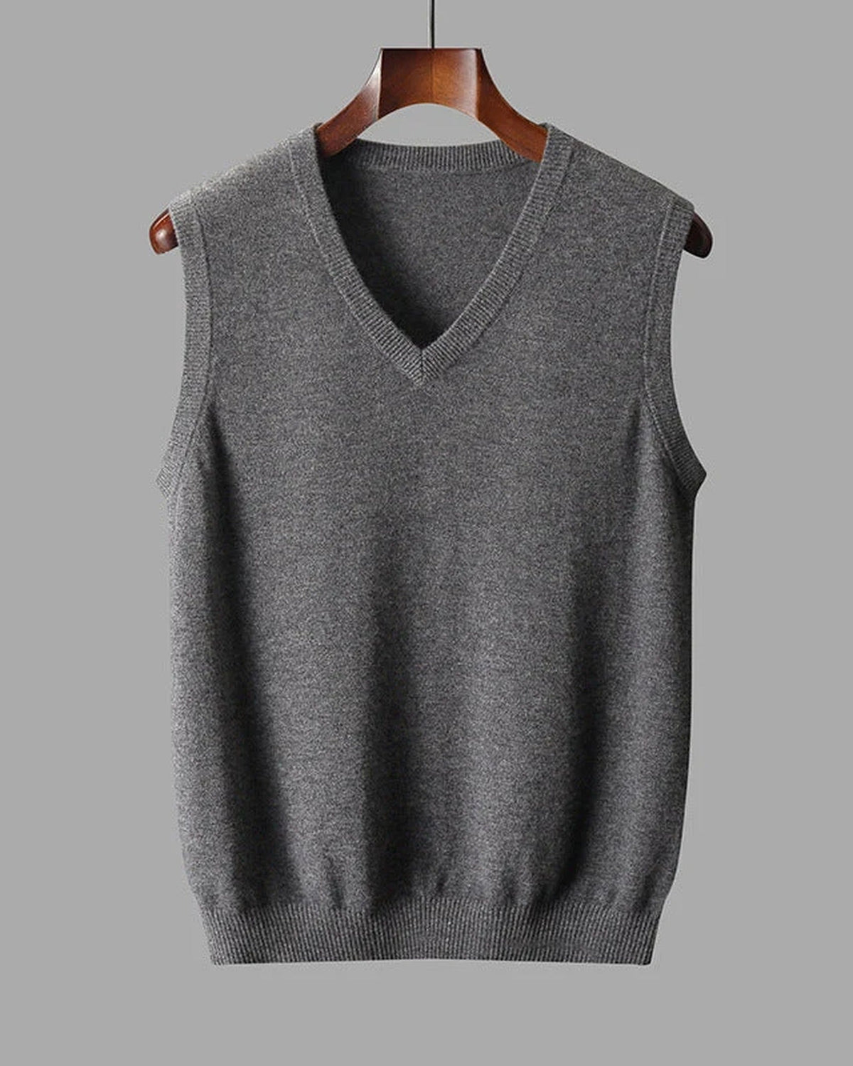 Fine Knit V-Neck Sleeveless Jumper for Men | Autumn Winter Collection