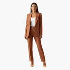 Women Blazer | Notch Lapel with Single-Button Front Closure