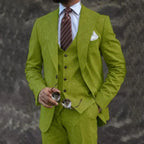 Navy Blue Tailored Formal Three Piece Blazer Waistcoat Trouser Suit for Men