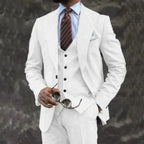Navy Blue Tailored Formal Three Piece Blazer Waistcoat Trouser Suit for Men