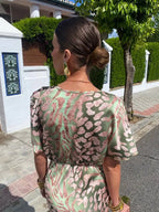 Women Dress | Wrap Front with V-Neckline and Midi Length