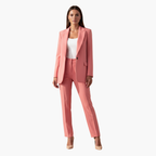 Women Blazer | Notch Lapel with Single-Button Front Closure