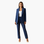 Women Blazer | Notch Lapel with Single-Button Front Closure