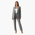Women Blazer | Notch Lapel with Single-Button Front Closure