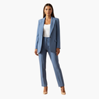 Women Blazer | Notch Lapel with Single-Button Front Closure