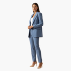 Women Blazer | Notch Lapel with Single-Button Front Closure