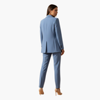 Women Blazer | Notch Lapel with Single-Button Front Closure