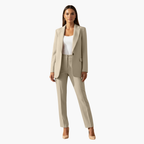 Women Blazer | Notch Lapel with Single-Button Front Closure