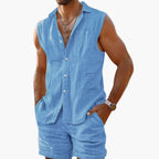 Men Shorts | Straight-cut with side pockets and elasticated waist