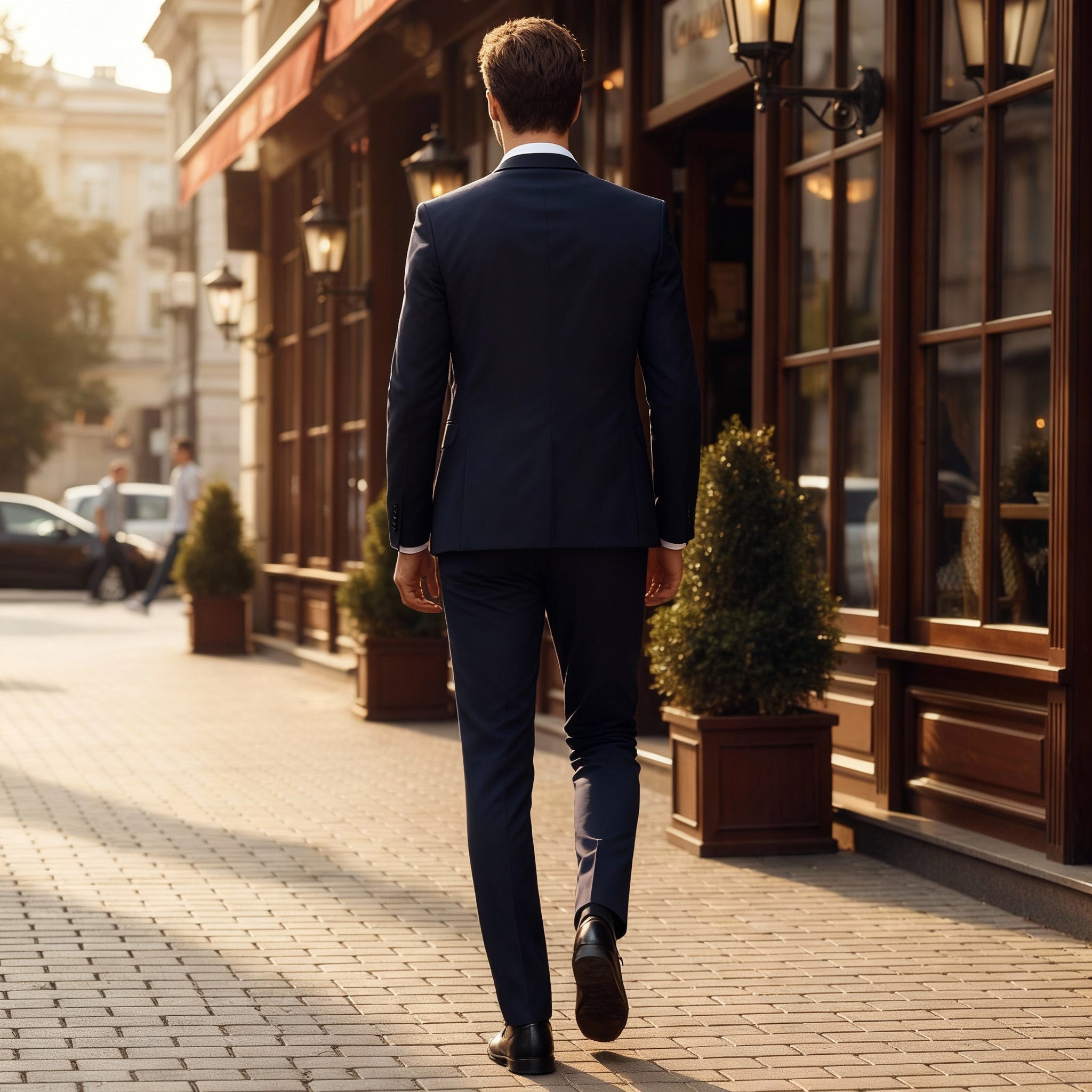 Dark Navy Slim Fit Two-Piece Suit for Men