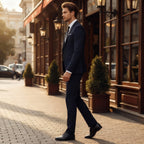 Dark Navy Slim Fit Two-Piece Suit for Men