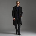 Grey Slim Fit Winter Coat for Men | Classic Formal Occasion Wear