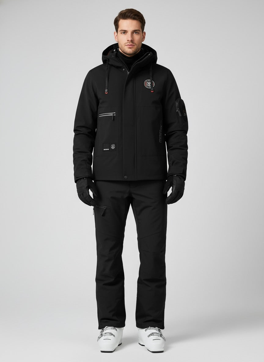 Waterproof Zip Fastening Outdoor Jacket for Men | Detachable Hood Design