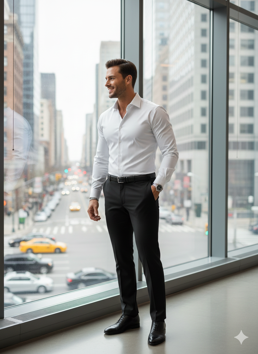 Men’s Long Sleeve Shirt | Slim Fit