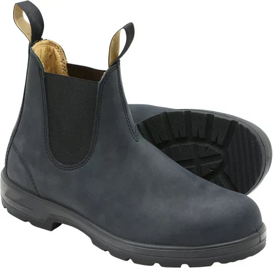 Waterproof Vegan Leather Slip On Chelsea Boots with Elastic Side Panels for Men