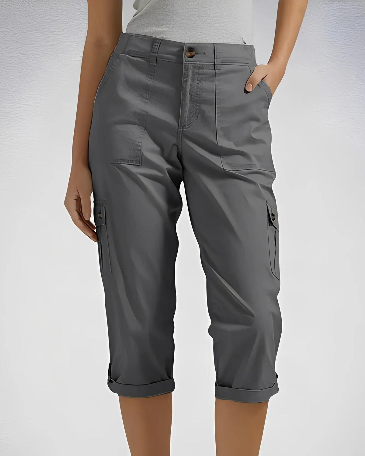 High Waist Straight Leg Cargo Trousers for Women | Utility Style
